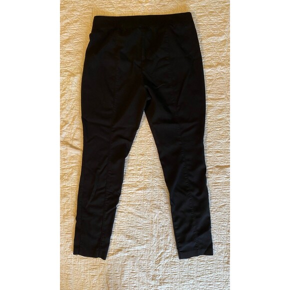 Elle Black Womans  Pants Size 12 Elastic Waist Stretch Cropped Slacks - Picture 4 of 10